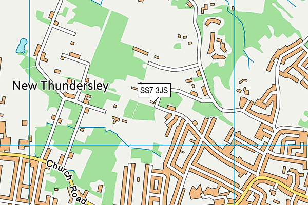 SS7 3JS map - OS VectorMap District (Ordnance Survey)