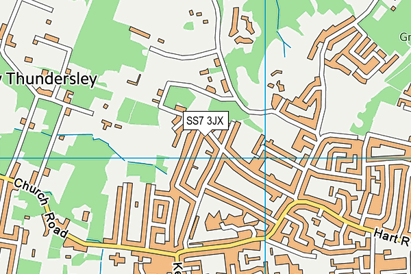 SS7 3JX map - OS VectorMap District (Ordnance Survey)