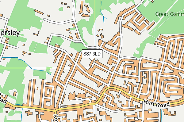 SS7 3LD map - OS VectorMap District (Ordnance Survey)