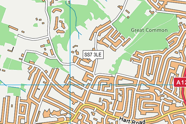 SS7 3LE map - OS VectorMap District (Ordnance Survey)