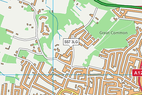 SS7 3LG map - OS VectorMap District (Ordnance Survey)
