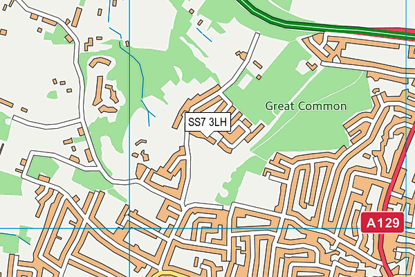 SS7 3LH map - OS VectorMap District (Ordnance Survey)