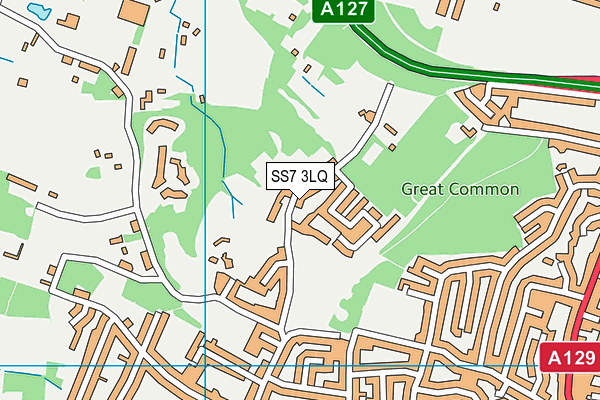 SS7 3LQ map - OS VectorMap District (Ordnance Survey)