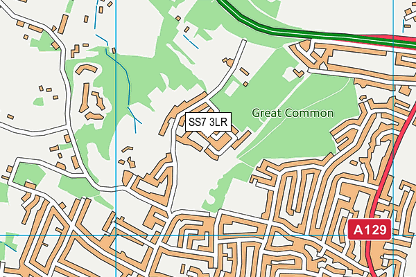 SS7 3LR map - OS VectorMap District (Ordnance Survey)