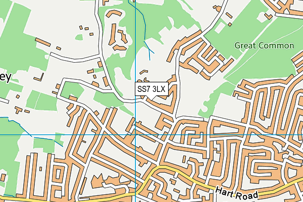 SS7 3LX map - OS VectorMap District (Ordnance Survey)