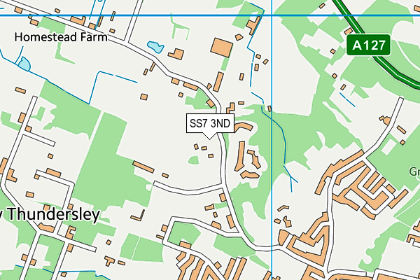 SS7 3ND map - OS VectorMap District (Ordnance Survey)
