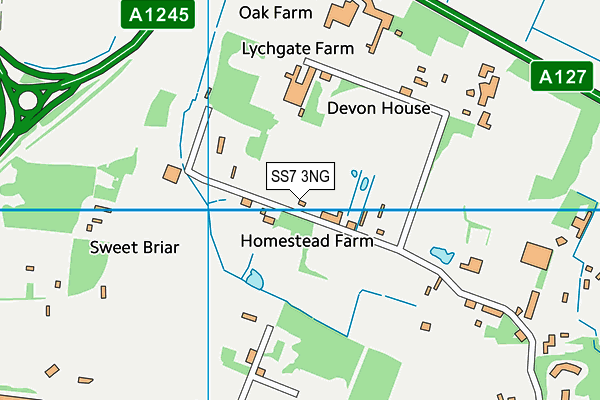SS7 3NG map - OS VectorMap District (Ordnance Survey)