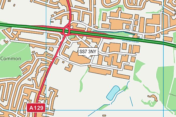 SS7 3NY map - OS VectorMap District (Ordnance Survey)