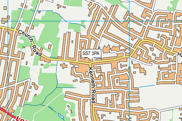 SS7 3PA map - OS VectorMap District (Ordnance Survey)