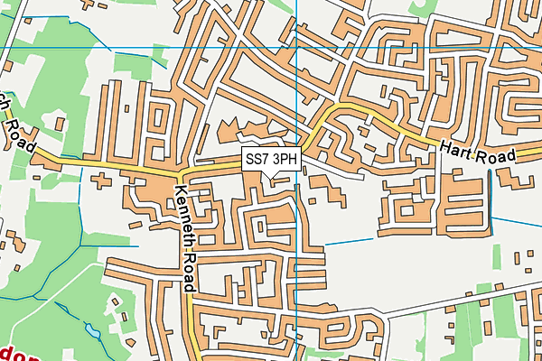 SS7 3PH map - OS VectorMap District (Ordnance Survey)