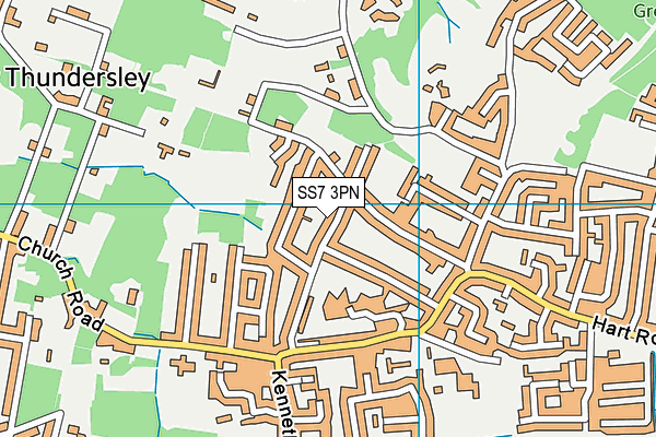 SS7 3PN map - OS VectorMap District (Ordnance Survey)