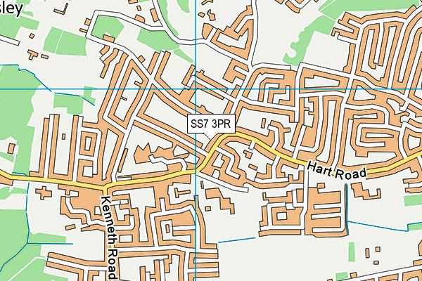 SS7 3PR map - OS VectorMap District (Ordnance Survey)