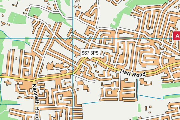 SS7 3PS map - OS VectorMap District (Ordnance Survey)