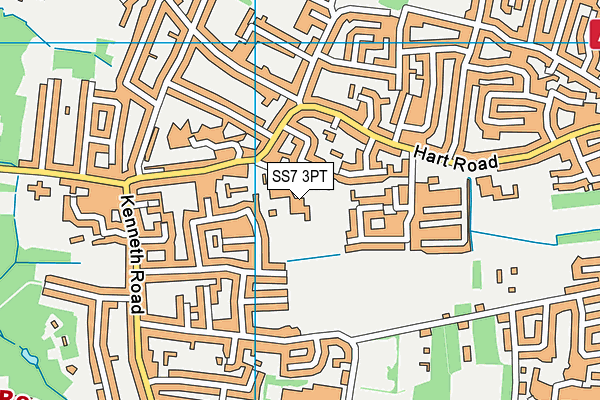 SS7 3PT map - OS VectorMap District (Ordnance Survey)