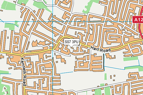 SS7 3PU map - OS VectorMap District (Ordnance Survey)