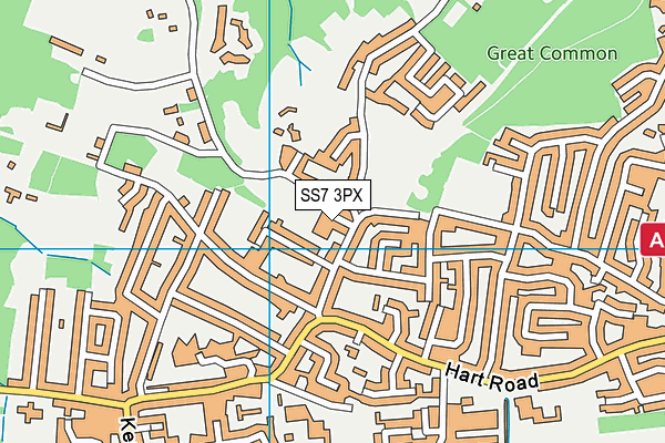 SS7 3PX map - OS VectorMap District (Ordnance Survey)
