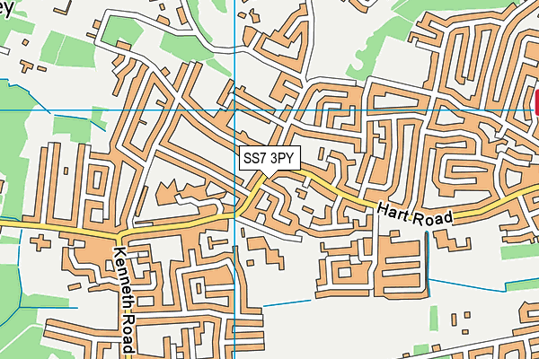 SS7 3PY map - OS VectorMap District (Ordnance Survey)