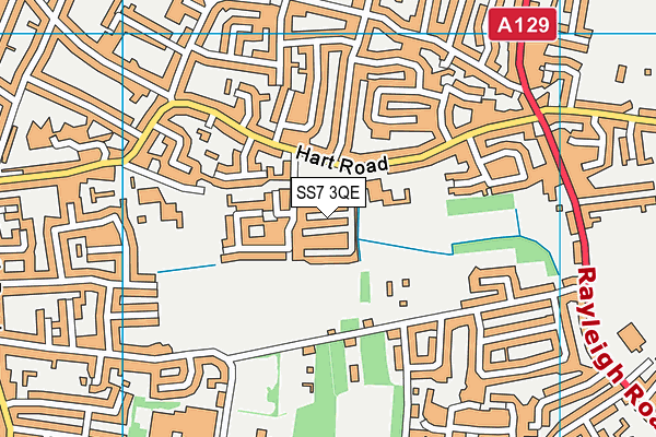 SS7 3QE map - OS VectorMap District (Ordnance Survey)