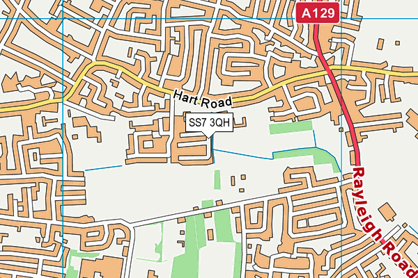 SS7 3QH map - OS VectorMap District (Ordnance Survey)