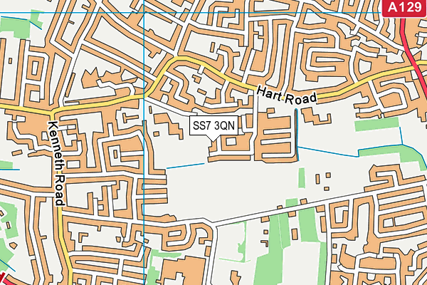 SS7 3QN map - OS VectorMap District (Ordnance Survey)