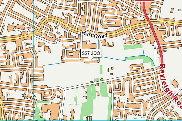 Usp (Seevic) College Sports Ground map (SS7 3QQ) - OS VectorMap District (Ordnance Survey)
