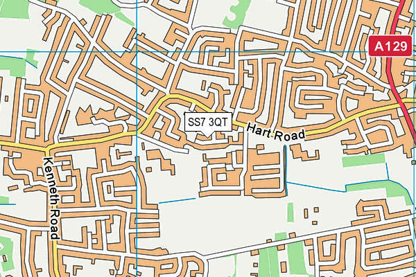 SS7 3QT map - OS VectorMap District (Ordnance Survey)
