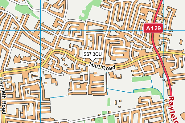 SS7 3QU map - OS VectorMap District (Ordnance Survey)