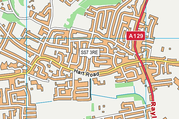 SS7 3RE map - OS VectorMap District (Ordnance Survey)
