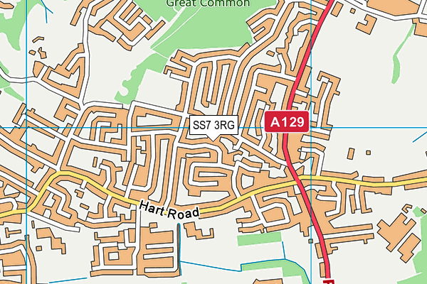 SS7 3RG map - OS VectorMap District (Ordnance Survey)