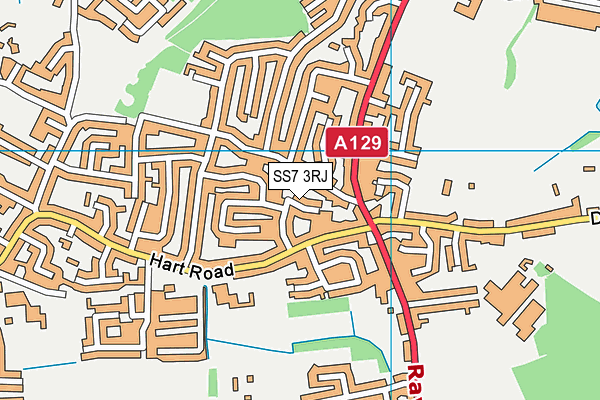 SS7 3RJ map - OS VectorMap District (Ordnance Survey)