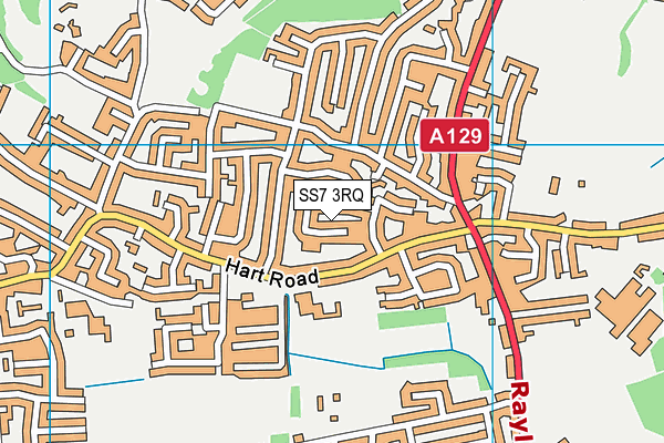 SS7 3RQ map - OS VectorMap District (Ordnance Survey)