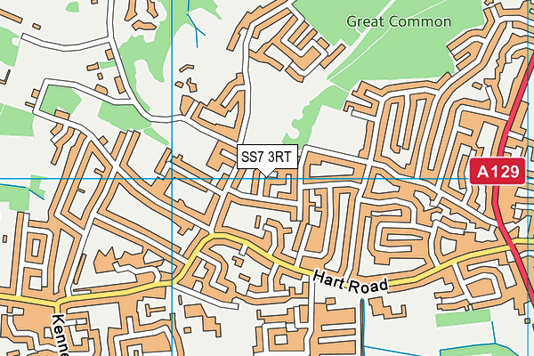 SS7 3RT map - OS VectorMap District (Ordnance Survey)