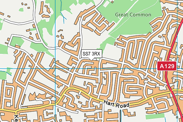 SS7 3RX map - OS VectorMap District (Ordnance Survey)