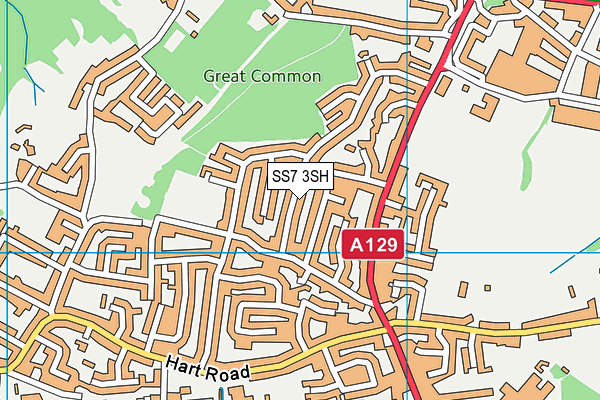 SS7 3SH map - OS VectorMap District (Ordnance Survey)