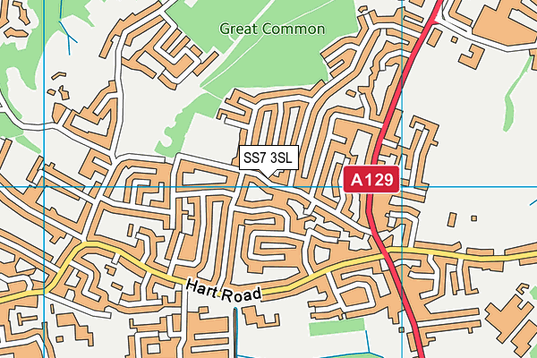 SS7 3SL map - OS VectorMap District (Ordnance Survey)