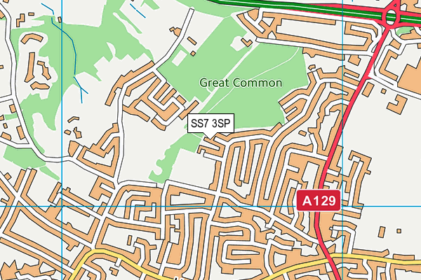 SS7 3SP map - OS VectorMap District (Ordnance Survey)