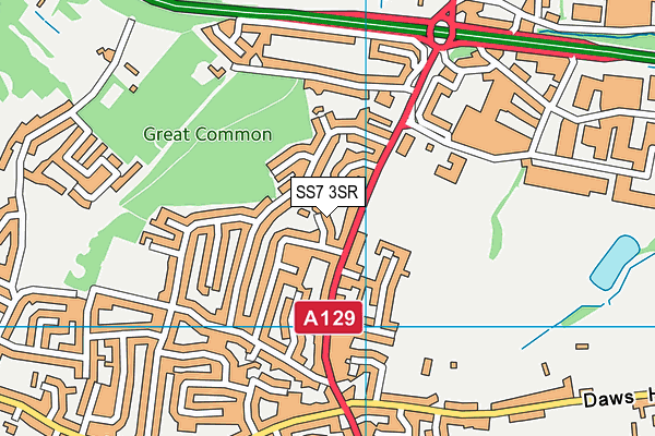 SS7 3SR map - OS VectorMap District (Ordnance Survey)