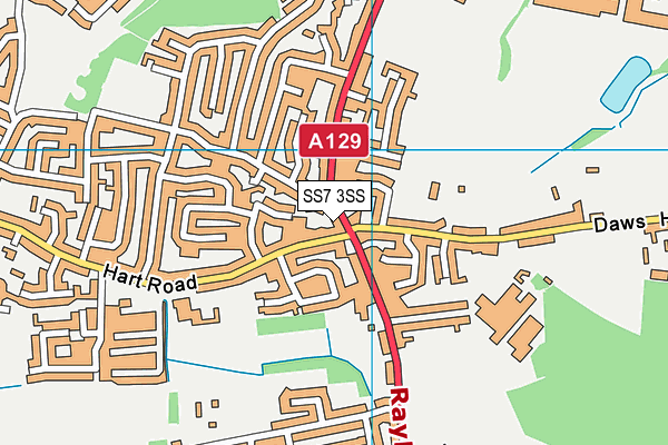 SS7 3SS map - OS VectorMap District (Ordnance Survey)