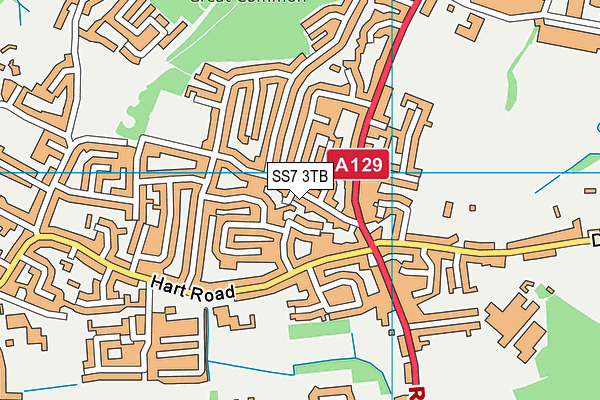 SS7 3TB map - OS VectorMap District (Ordnance Survey)