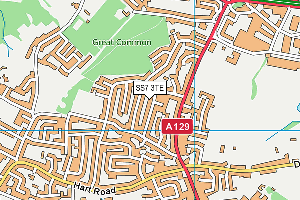 SS7 3TE map - OS VectorMap District (Ordnance Survey)