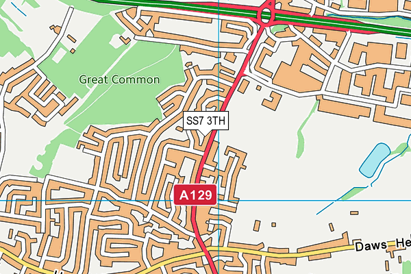 SS7 3TH map - OS VectorMap District (Ordnance Survey)