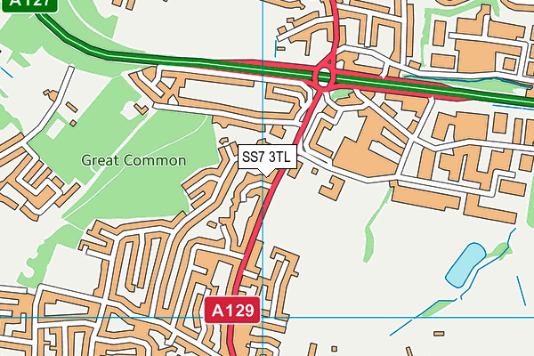 SS7 3TL map - OS VectorMap District (Ordnance Survey)