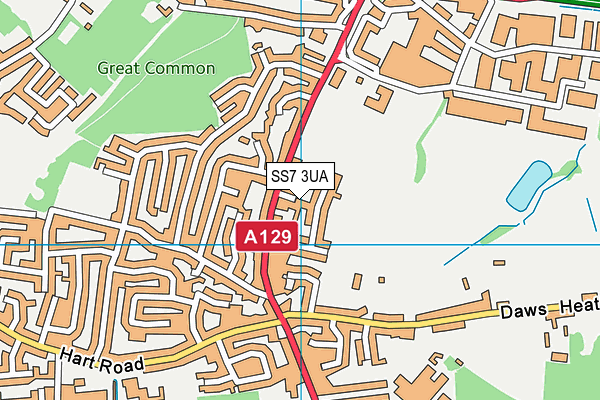 SS7 3UA map - OS VectorMap District (Ordnance Survey)