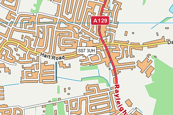 SS7 3UH map - OS VectorMap District (Ordnance Survey)