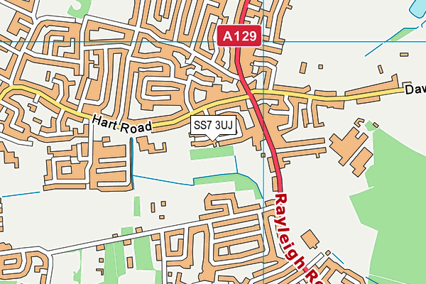 SS7 3UJ map - OS VectorMap District (Ordnance Survey)