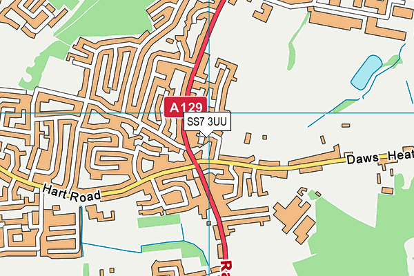 SS7 3UU map - OS VectorMap District (Ordnance Survey)