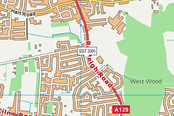 SS7 3XH map - OS VectorMap District (Ordnance Survey)