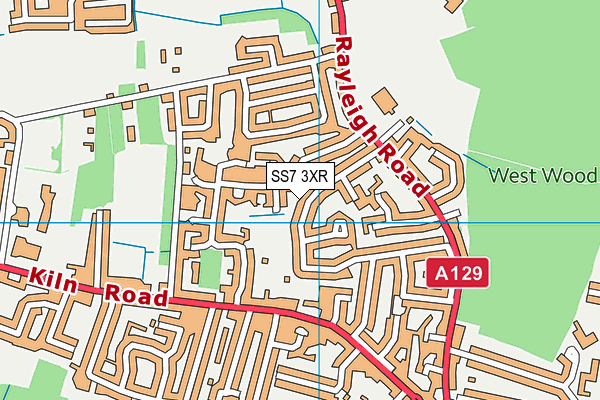 SS7 3XR map - OS VectorMap District (Ordnance Survey)