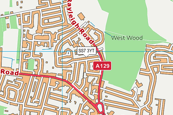 SS7 3YT map - OS VectorMap District (Ordnance Survey)