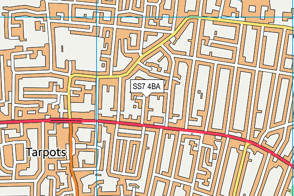 SS7 4BA map - OS VectorMap District (Ordnance Survey)